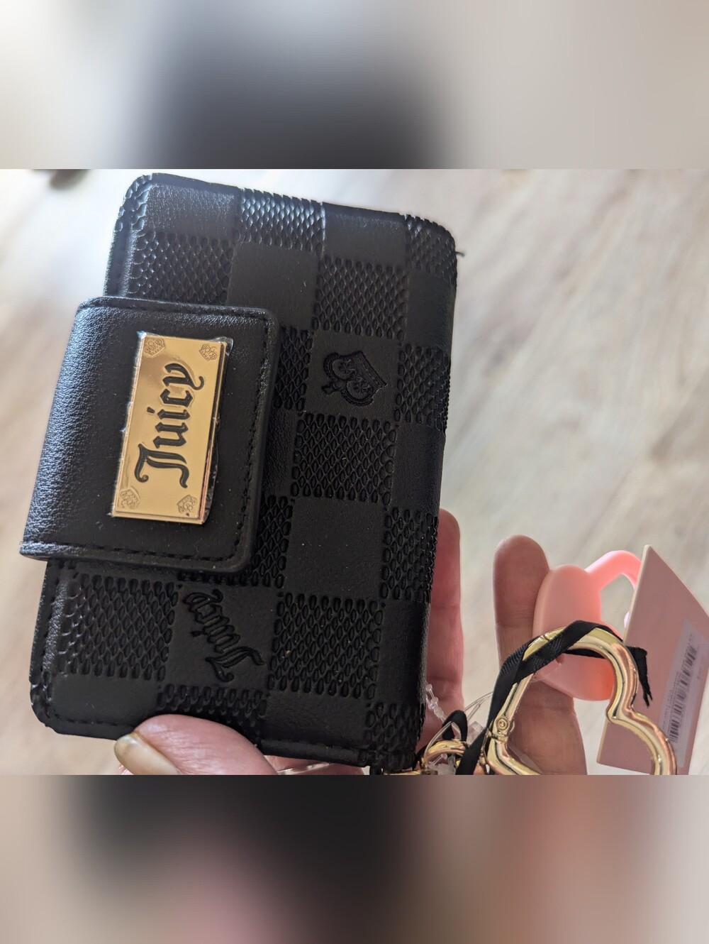 Juicy Couture Black Liquorice Miss Independent Mini Tab Wallet
